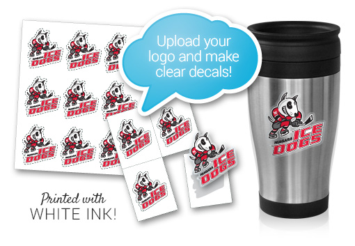 Upload your logo and make clear decals