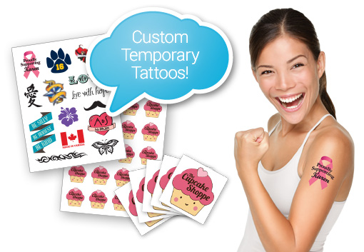 Custom temporary tattoos
