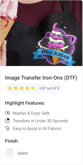 Image Transfer Iron-Ons (DTF)