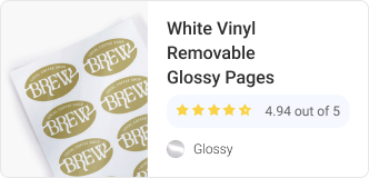 White Vinyl Removable Glossy