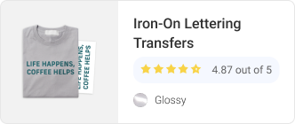 Iron-On Lettering Transfers
